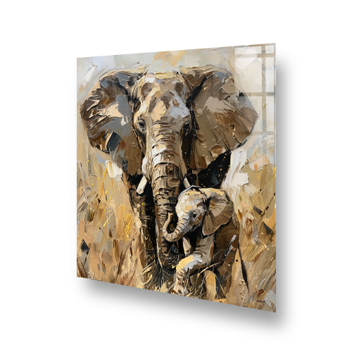 Elephant and Calf Printed Splashback | VividSplashbacks