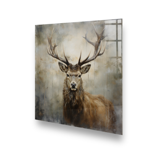 Caleb the Stag in twilight serenade printed splashback Side View